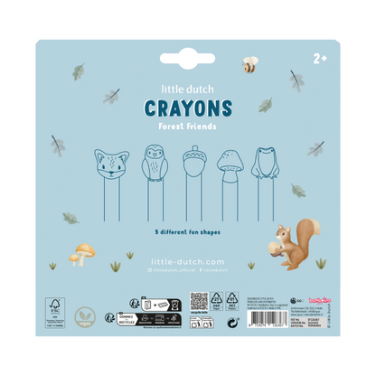 Little Dutch - Wax Crayons Forest Friends (5pcs)