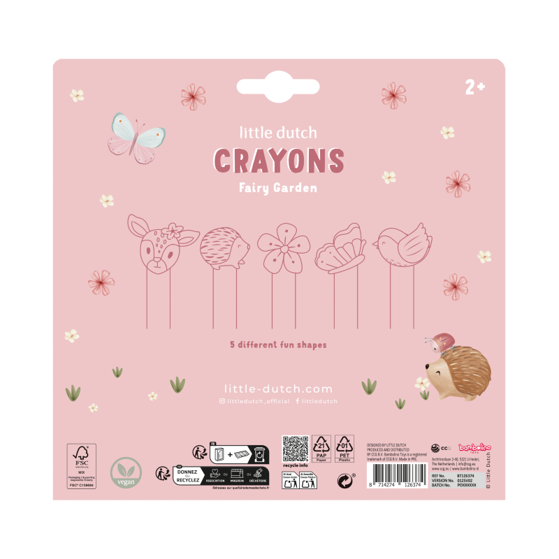 Little Dutch - Wax Crayons Fairy Garden (5pcs)