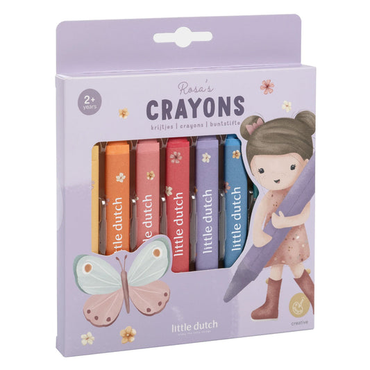 Little Dutch - Triangular Wax Crayons Rosa (8pcs)