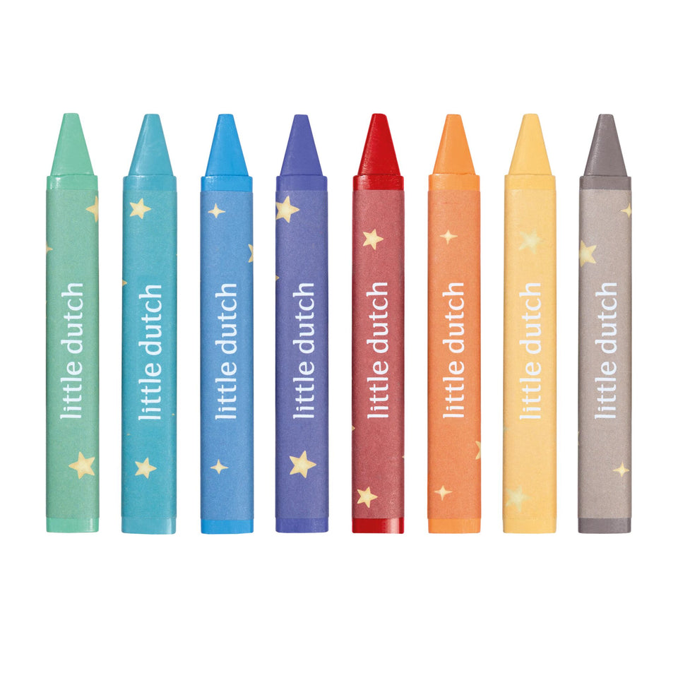 Little Dutch - Triangular Wax Crayons Jim (8pcs)