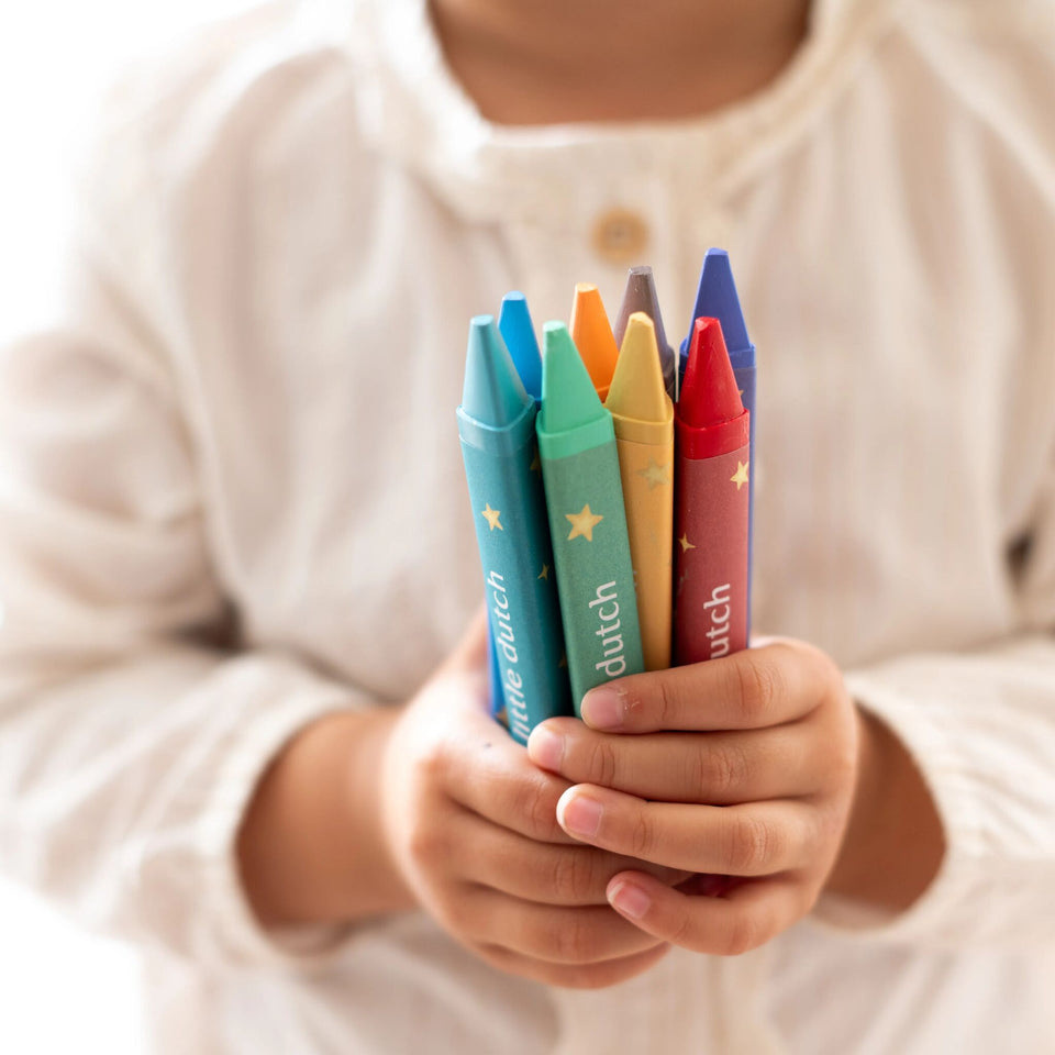 Little Dutch - Triangular Wax Crayons Jim (8pcs)