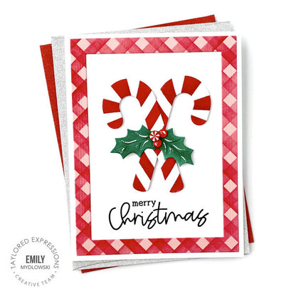 Taylored Expressions - Peppermint Kisses Stencil & Die Combo