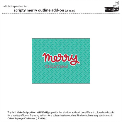 Lawn Fawn - Scripty Merry Outline Add-On