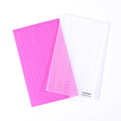 Vaessen Creative - Fish Bone Grid Embossing Folder