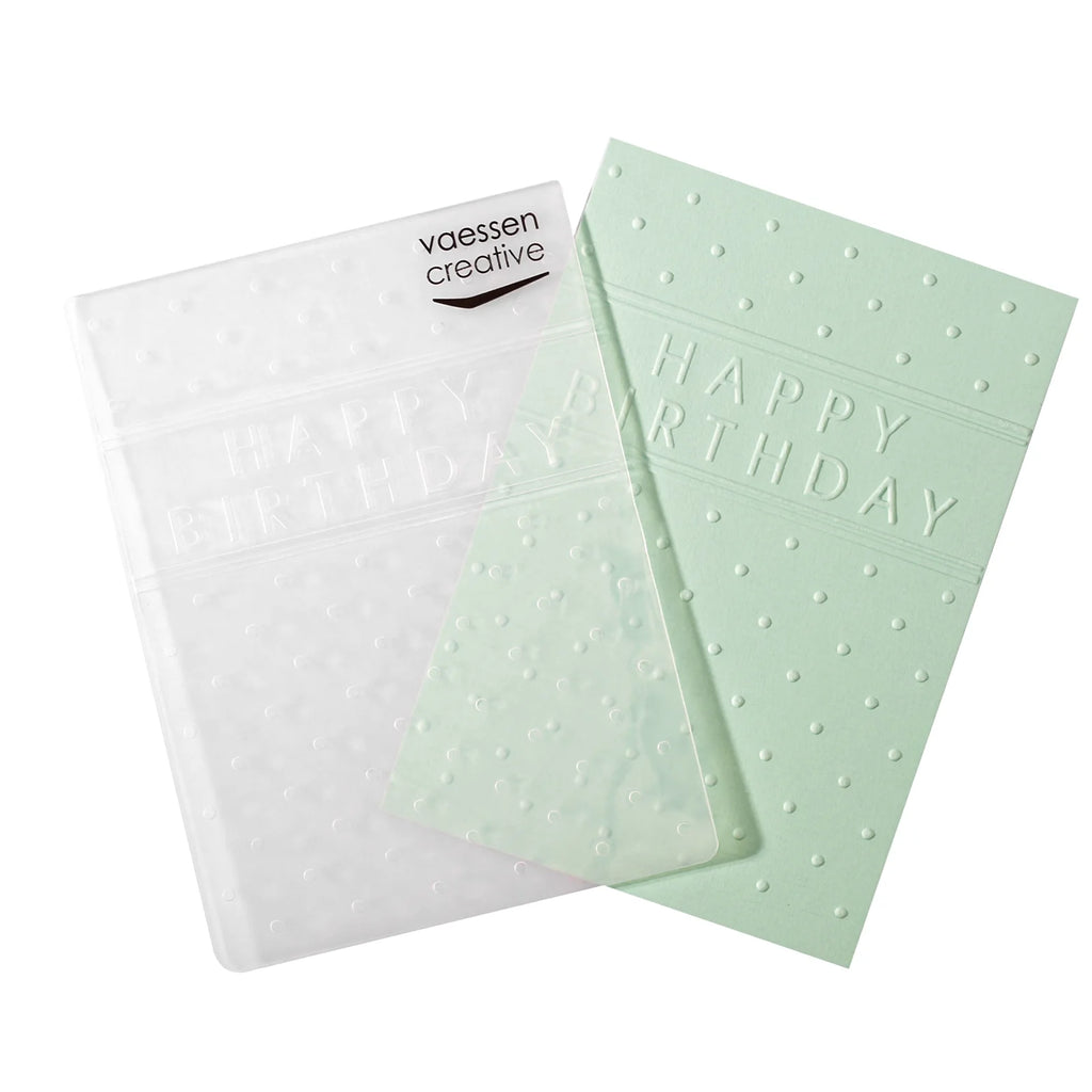 Vaessen Creative - Happy Birthday Embossing Folder