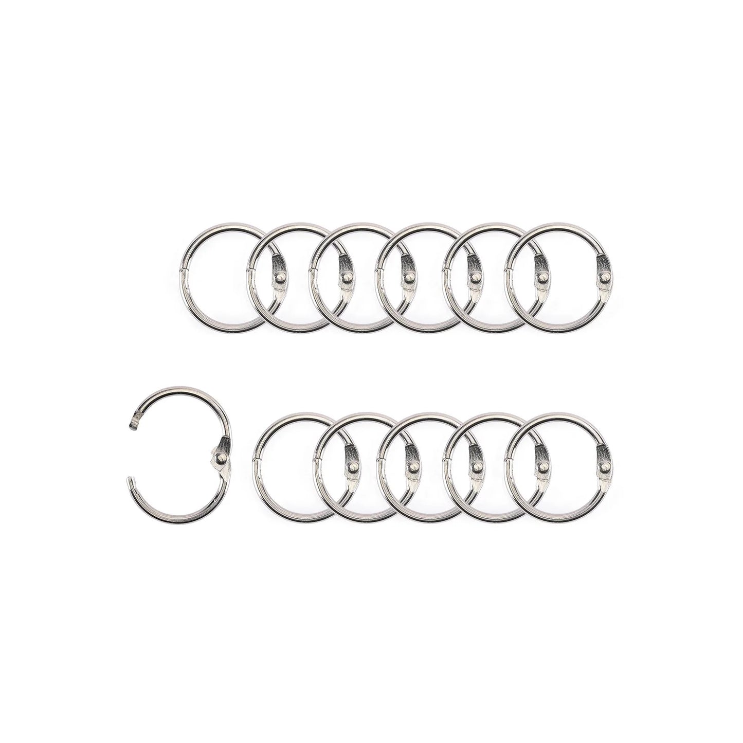 Vaessen - Book Rings Silver 20mm (12pcs)