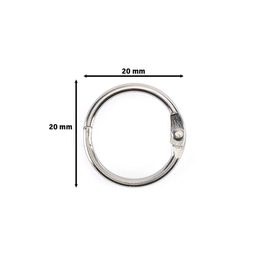 Vaessen - Book Rings Silver 20mm (12pcs)