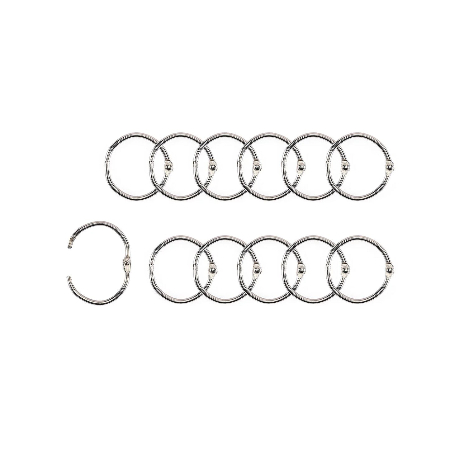 Vaessen - Book Rings Silver 25mm (12pcs)