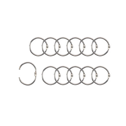 Vaessen - Book Rings Silver 25mm (12pcs)