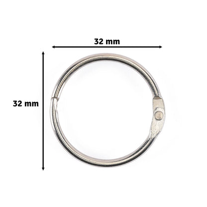 Vaessen - Book Rings Silver 32mm (12pcs)