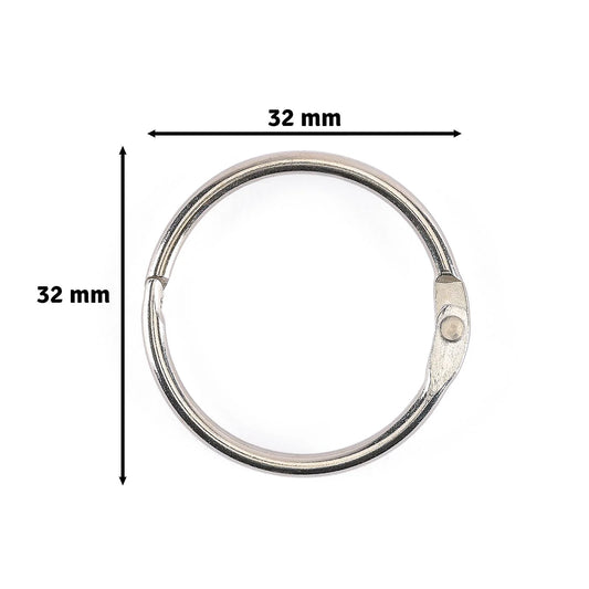 Vaessen - Book Rings Silver 32mm (12pcs)