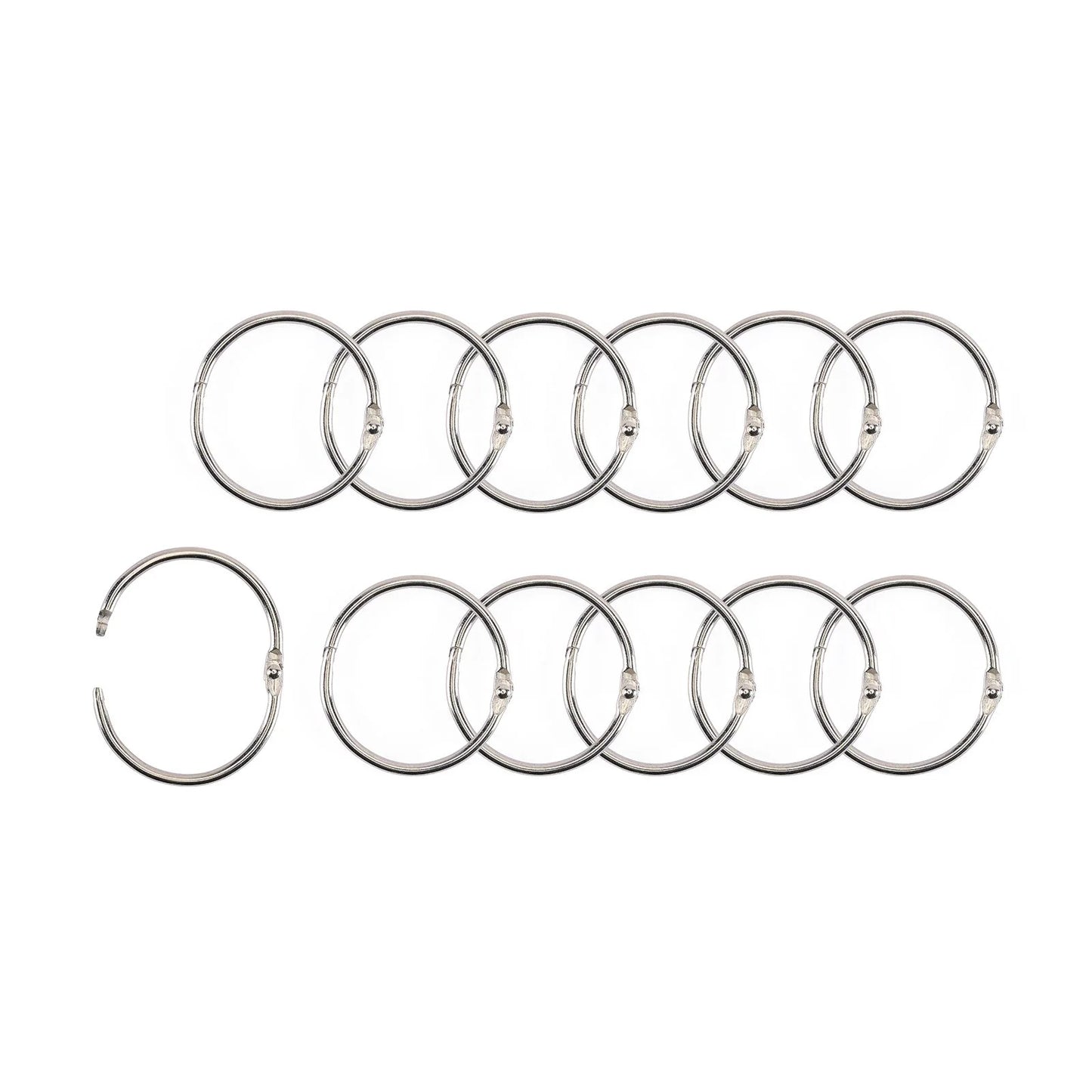 Vaessen - Book Rings Silver 38mm (12pcs)