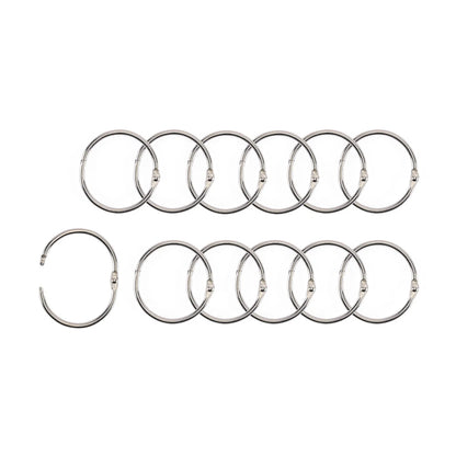 Vaessen - Book Rings Silver 38mm (12pcs)