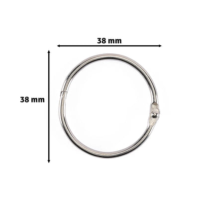 Vaessen - Book Rings Silver 38mm (12pcs)