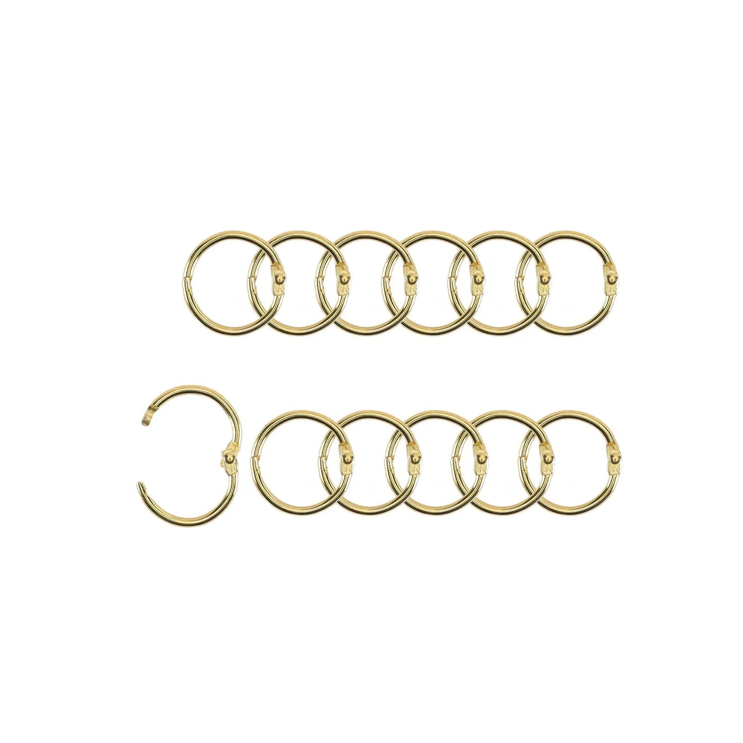 Vaessen - Book Rings Gold 20mm (12pcs)