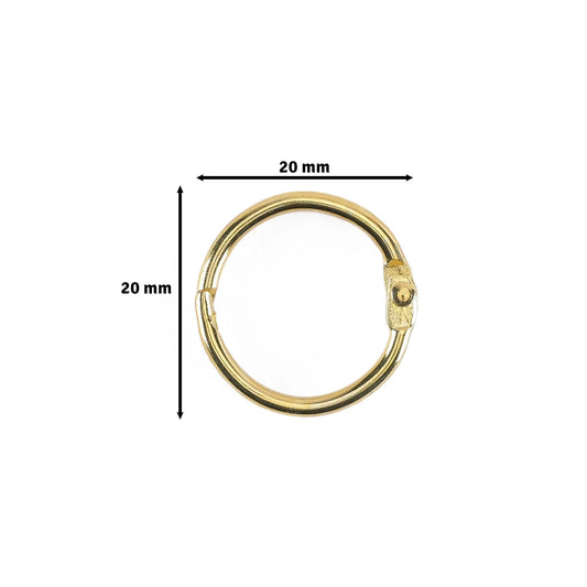 Vaessen - Book Rings Gold 20mm (12pcs)