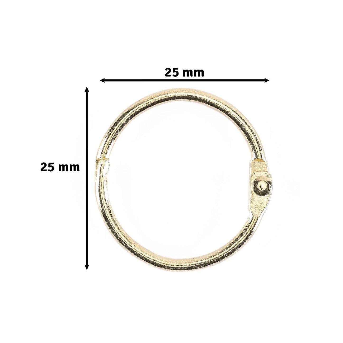 Vaessen - Book Rings Gold 25mm (12pcs)