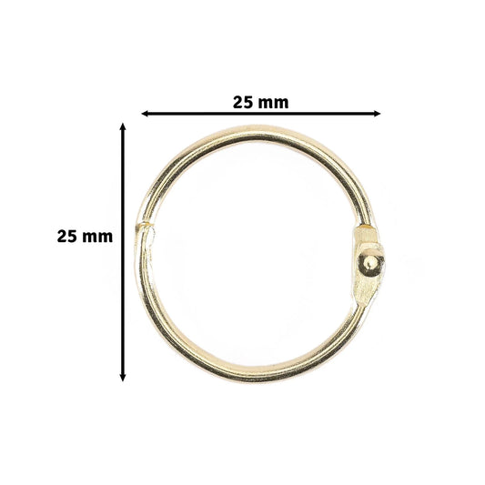 Vaessen - Book Rings Gold 25mm (12pcs)