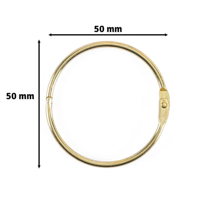 Vaessen - Book Rings Gold 50mm (12pcs)