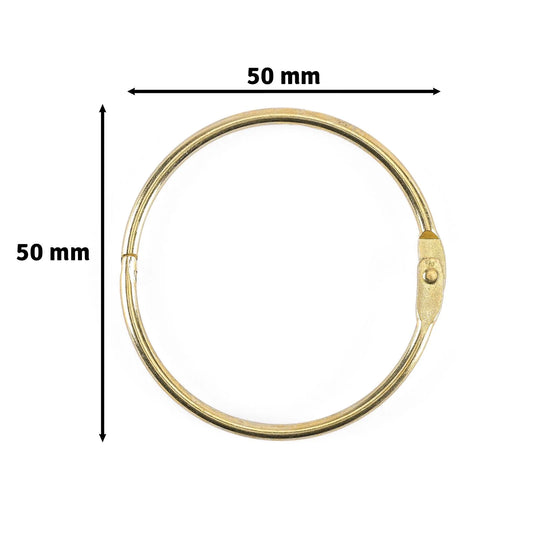 Vaessen - Book Rings Gold 50mm (12pcs)