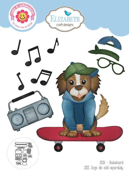 Elizabeth Craft Designs - Dog Days Dies Skateboard