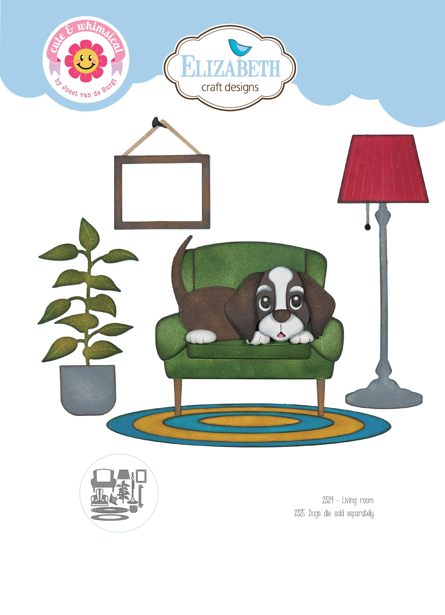 Elizabeth Craft Designs - Dog Days Dies Living Room