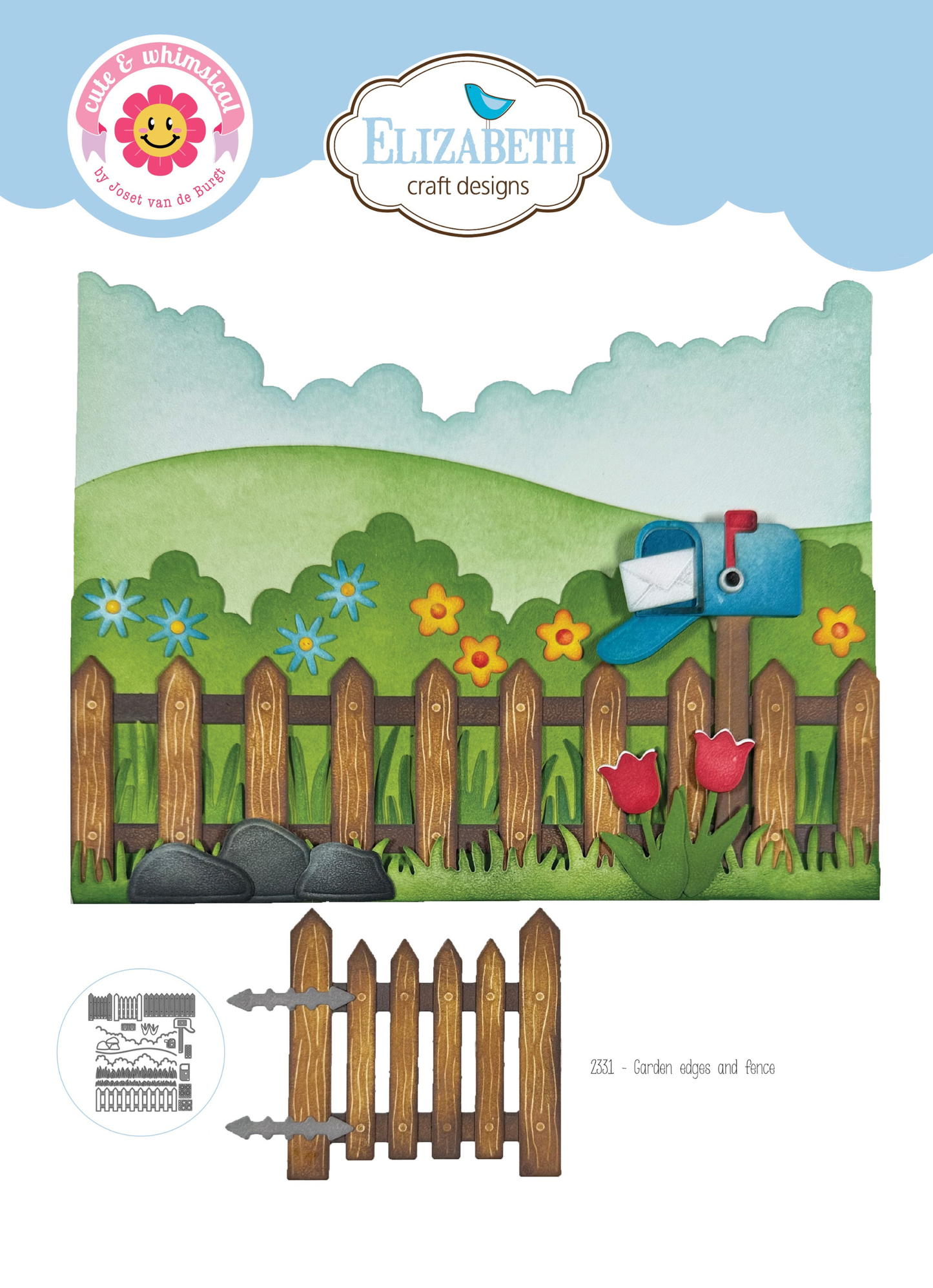Elizabeth Craft Designs - Dog Days Dies Garden Edges and Fence