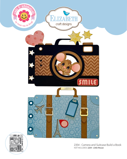 Elizabeth Craft Designs - Destination Fun Camera and Suitcase Build a Book Die