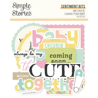 Simple Stories - Classic Pooh Baby Sentiment Bits & Pieces