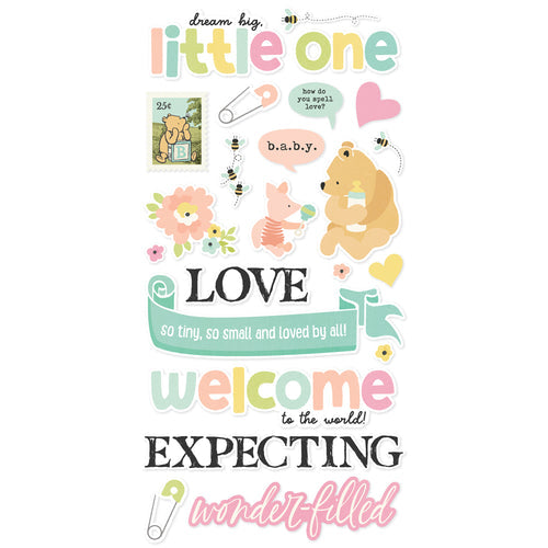 Simple Stories - Classic Pooh Baby Foam Stickers