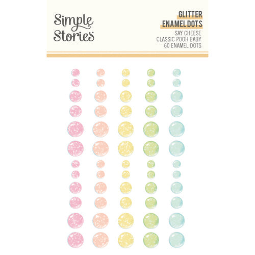 Simple Stories - Say Cheese Classic Pooh Baby Glitter Enamel Dots