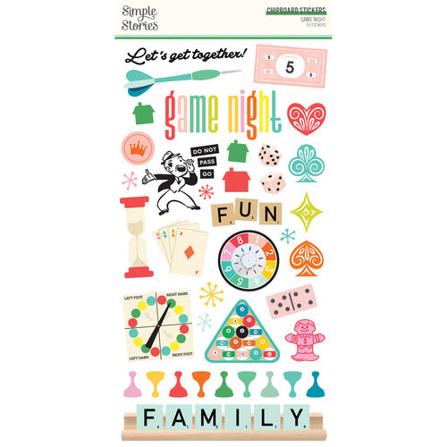 Simple Stories - Game Night Chipboard 6x12"