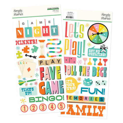 Simple Stories - Game Night Foam Stickers