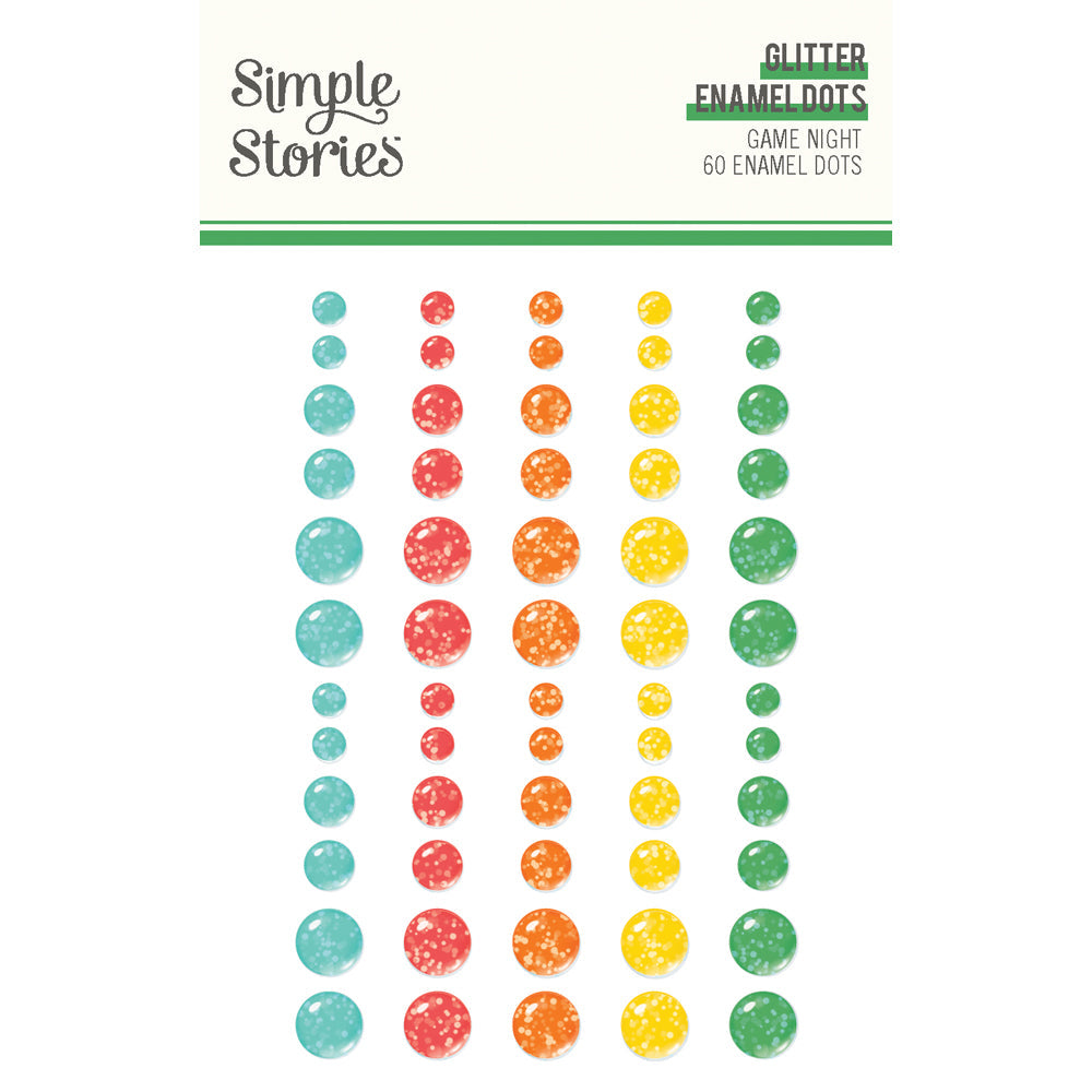 Simple Stories - Game Night Glitter Enamel Dots