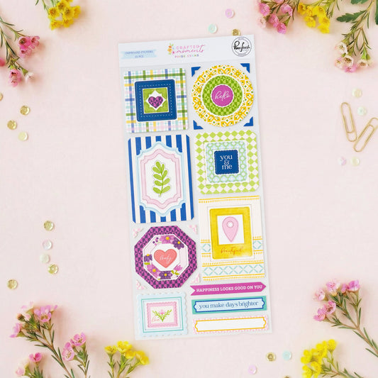 Pinkfresh Studio - Paige Evans Crafted Moments Chipboard Stickers (35pcs)