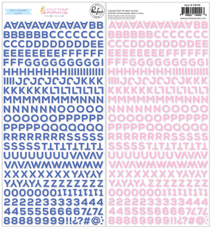 Pinkfresh Studio - Paige Evans Crafted Moments Mini Puffy Alpha Stickers (616pcs)