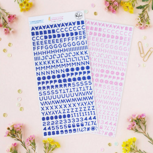 Pinkfresh Studio - Paige Evans Crafted Moments Mini Puffy Alpha Stickers (616pcs)