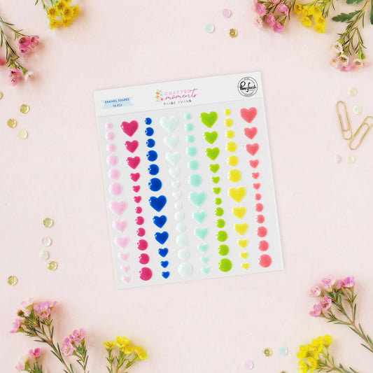 Pinkfresh Studio - Paige Evans Crafted Moments Enamel Shapes (96pcs)