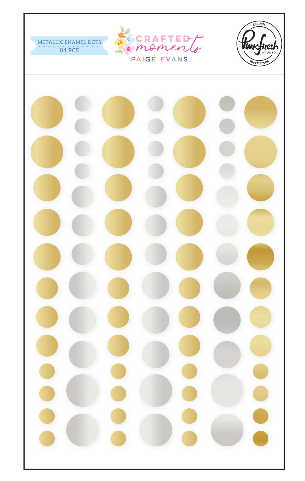 Pinkfresh Studio - Paige Evans Crafted Moments Metallic Enamel Dots (84pcs)