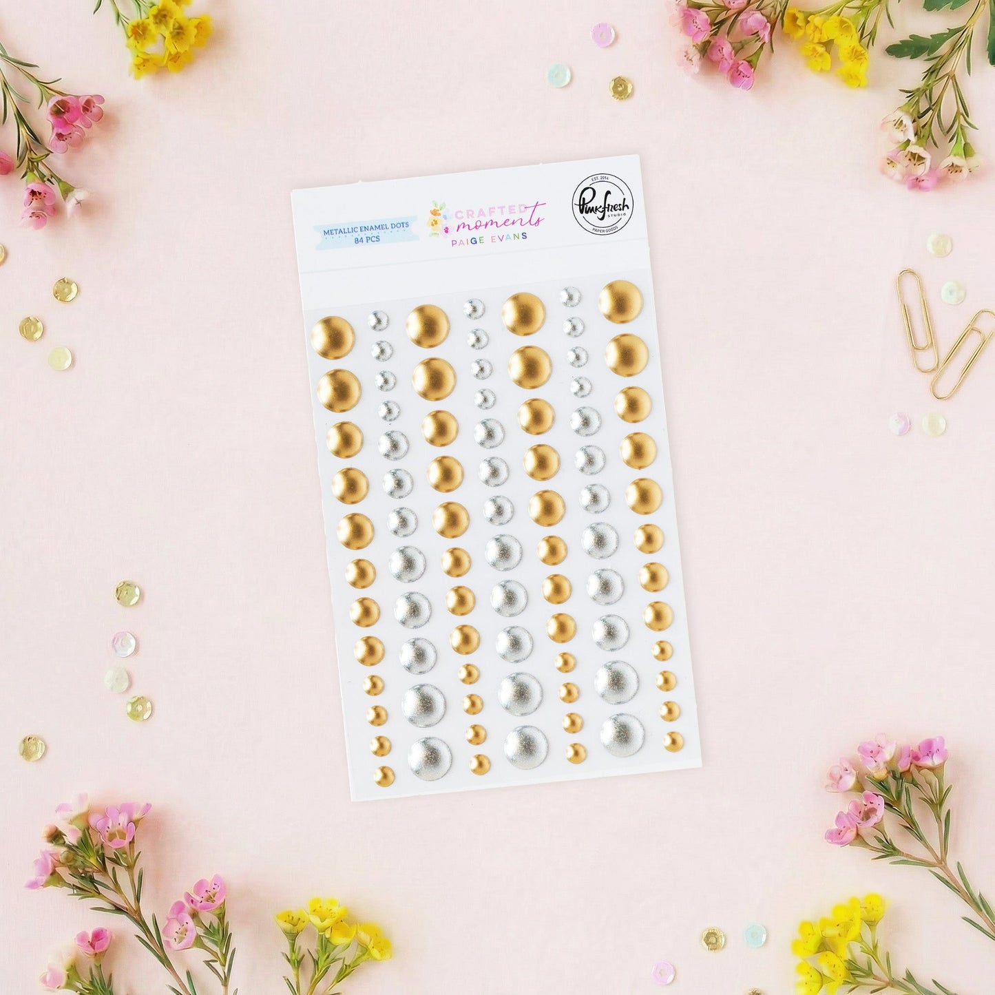 Pinkfresh Studio - Paige Evans Crafted Moments Metallic Enamel Dots (84pcs)
