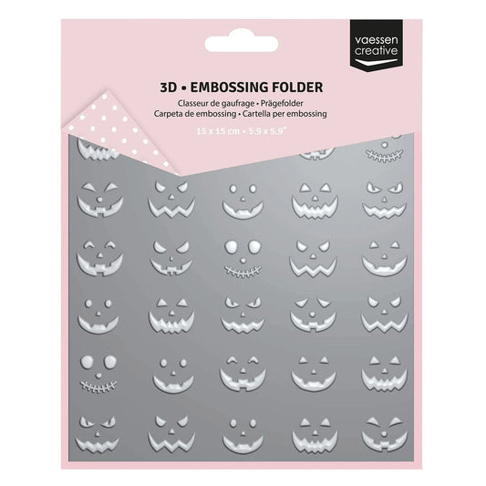 Vaessen Creative - Pumpkin Faces Pattern Embossing Folder