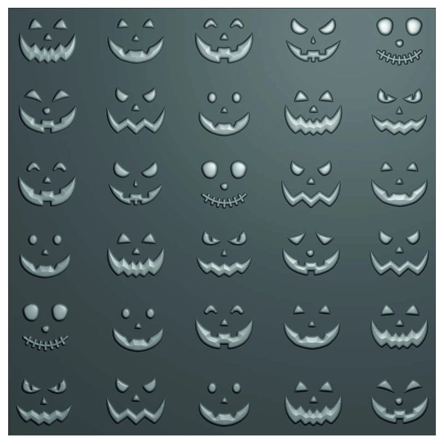 Vaessen Creative - Pumpkin Faces Pattern Embossing Folder