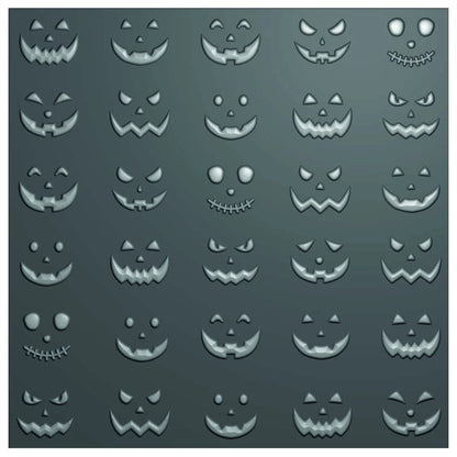 Vaessen Creative - Pumpkin Faces Pattern Embossing Folder