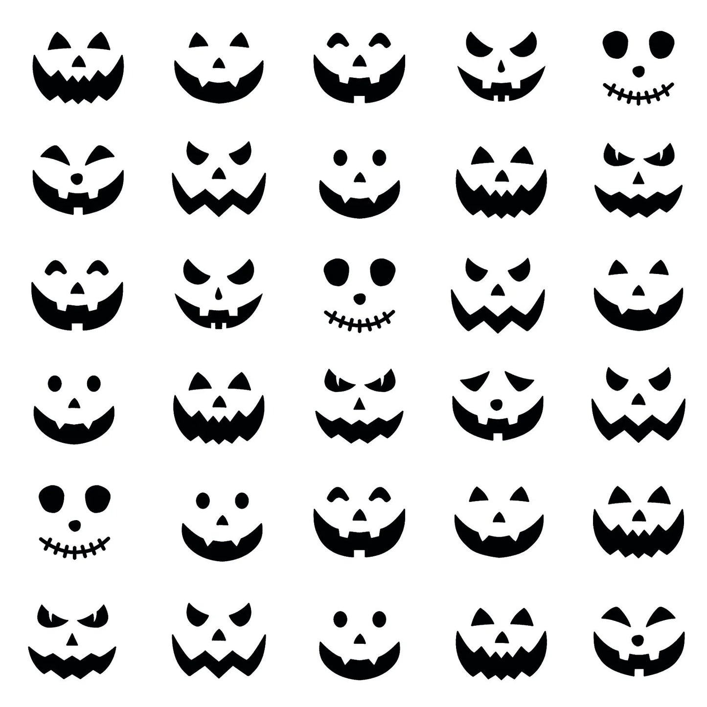 Vaessen Creative - Pumpkin Faces Pattern Stencil