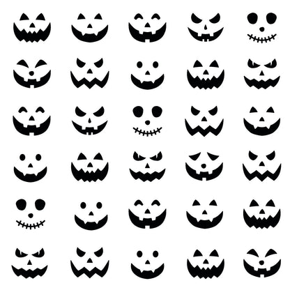 Vaessen Creative - Pumpkin Faces Pattern Stencil