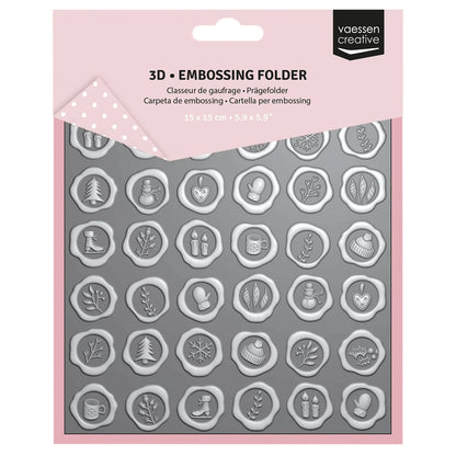 Vaessen Creative - Christmas Wax Seals Embossing Folder