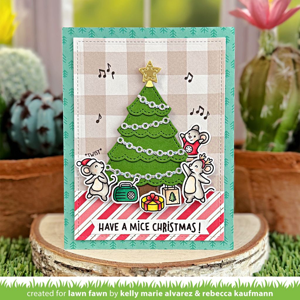 Lawn Fawn - Candy Cane Lane - Peppermints 12x12"