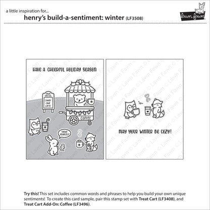 Lawn Fawn - Henry's Build-A-Sentiment: Winter