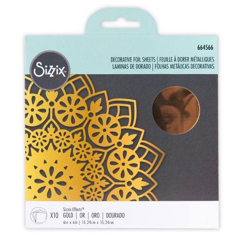 Sizzix - Metallic Foil Sheets Gold (For Glue Application)