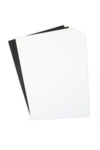 Sizzix - Black/Ivory/White A4 Cardtsock (60PK)